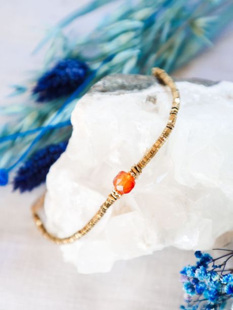 Shiny cornaline bracelet